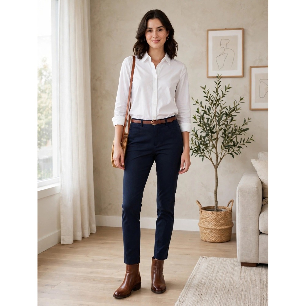 Banana Republic Sloan Navy Blue Slim Fit Ankle Pants Size 10 493050-05